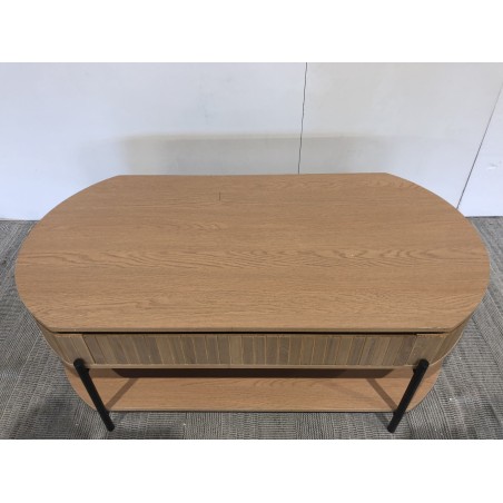 Table basse bois 2 tiroirs style rétro | Seconde Main