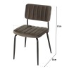 AGATHE - Set of 2 Dark Grey Velvet Chairs | Black Metal Legs