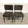 Lot 2 chaises velours gris foncé | SECONDE MAIN