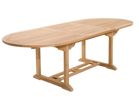 FUN Garden Table for 8/10 People - Extendable Oval 180/240*100 cm - Teak Wood