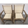 Ensemble de 2 fauteuils de jardin en bois teck - SECONDE MAIN
