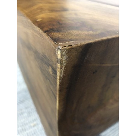 Table basse poutres 120x60cm bois Suar pieds noirs | Seconde Main
