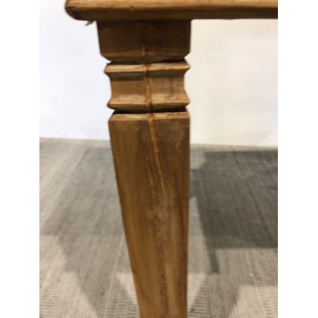 SECOND-HAND - Brown teak wood desk with 5 drawers