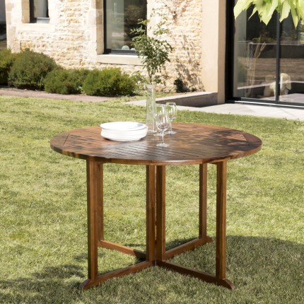 SECONDE MAIN - Table papillon en bois Teck huilé