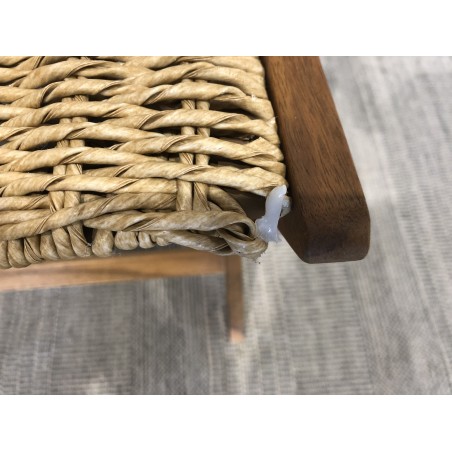 Second Hand - Set of 2 Folding Armchairs - Oiled Acacia & Synthetic Rattan