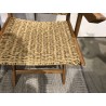 SECONDE MAIN - Lot de 2 fauteuils pliants acacia huilé et rotin synthétique