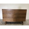 Natural-coloured wooden chest of drawers with 3 drawers | Macabane Furniture