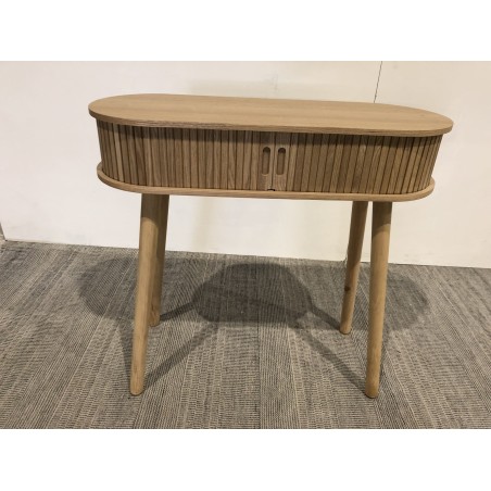 Console ovale 80x30cm en bois couleur naturelle | Macabane