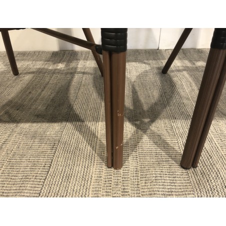 VIANNEY - Set of 2 Taupe Steel Bistro Garden Chairs