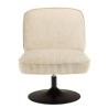 AGATHE beige corduroy swivel armchair | Macabane