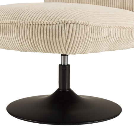 AGATHE beige corduroy swivel armchair | Macabane