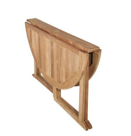 Table de jardin ronde en teck - 4/5 personnes