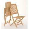 Ensemble 2 chaises de jardin Lombock en teck