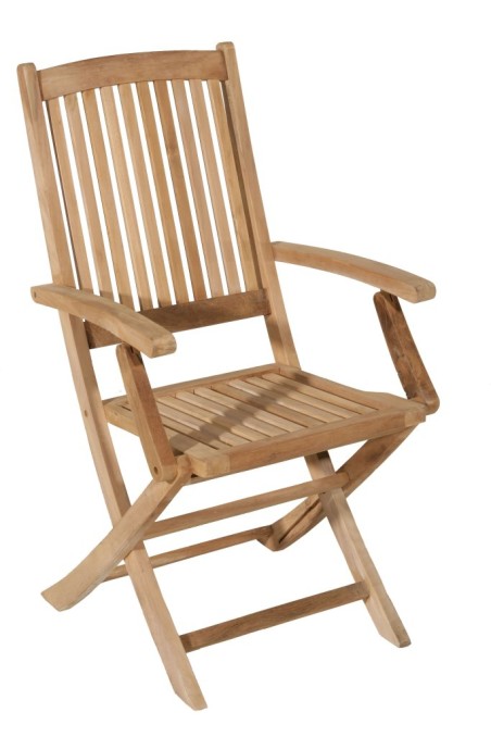 Ensemble de 2 fauteuils de jardin en bois Teck