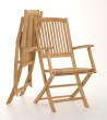 Set of 2 Lombock Teak Garden Armchairs - Premium Solid Teak Furniture