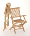 Set of 2 Java Teak Garden Armchairs - Premium Solid Teak Furniture