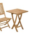 Table de jardin carrée Teck 60x60cm