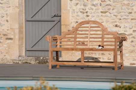 Banc de jardin Sumatra en bois Teck