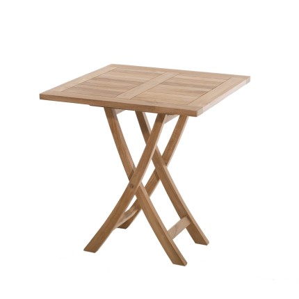 FUN Garden Table for 2 People - Square Folding 70x70cm Teak Wood
