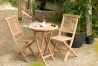 Ensemble de jardin en bois teck 2 personnes