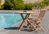 Ensemble de jardin en bois de teck pour 2 personnes
