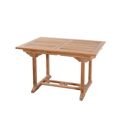 FUN Garden Table for 4/6 People - Teak Wood - 120/180 x 90 cm