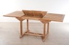 Table de jardin en bois Teck - 4/6 personnes - extensible