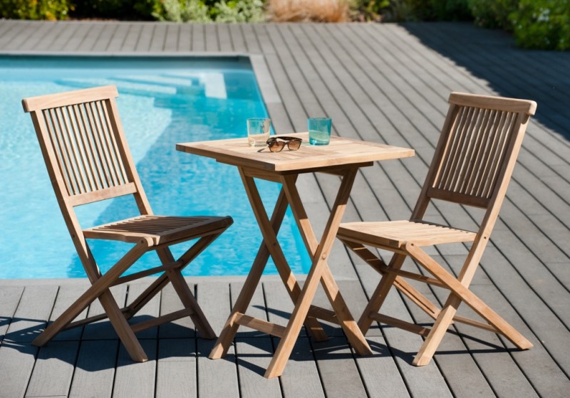 Fun Teak Wood Garden Furniture Set for 2 People | Premium Solid Teak Fun Teak Wood Garden Furniture Set for 2 People | Premium Solid Teak