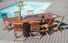 Table de jardin MAEVA en bois Teck huilé - 10/12 personnes