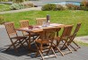 Table de jardin en bois Teck huilé - 4/6 personnes