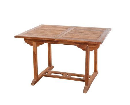 MAEVA Garden Table for 4/6 People - Teak Wood - Extendable 120/180 x 90 cm
