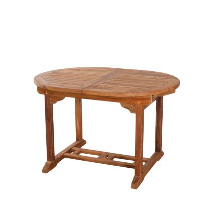 Table de jardin ovale extensible en bois Teck huilé