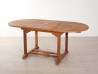MAEVA Garden Table - Oval Teak Wood - 120/180 x 90 cm - Extendable