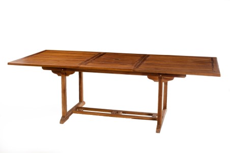 MAEVA Garden Table - Rectangular Teak Wood - 180/240 x 100 cm