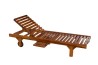 MAEVA Teak-finished Sun Lounger - Rot-Resistant Garden Furniture