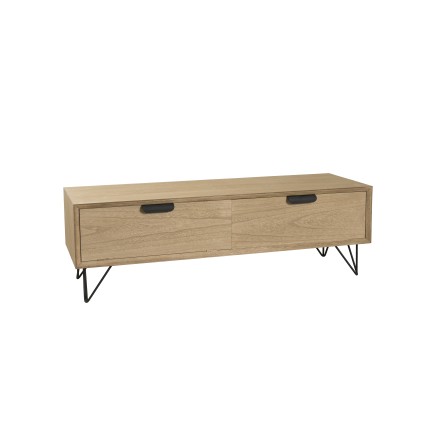 Meuble TV MARGAUX bois naturel 1 porte 1 tiroir