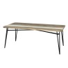 CARMEN - Dining Table 200x100cm Acacia Wood Metal Legs