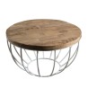 SIXTINE Round Coffee Table 60x60 cm - Recycled Teak Top