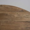 Table basse ronde SIXTINE en teck recyclé et métal noir