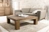SIXTINE Square Coffee Table Brown 100x100cm Recycled Teak
