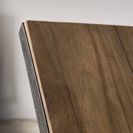 Bout de canapé carré marron SIXTINE 40x40cm