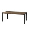 SIXTINE Rectangular Dining Table 200x100 cm Recycled Teak Black Metal