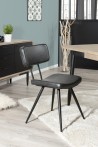 Lot de 2 chaises noires AUGUSTIN JAMES