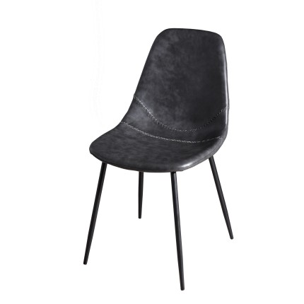 TOM Set of 2 Black JOHN Chairs - Stylish and Comfortable