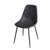 Lot de 2 chaises noires TOM JOHN - 43x54x81 cm
