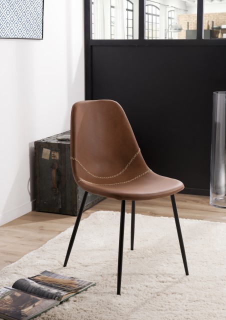 TOM Set of 2 Brown JOHN Chairs - Elegant and Comfortable