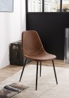 Lot de 2 chaises JOHN marrons - Moderne et confortable