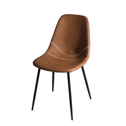 Lot de 2 chaises JOHN marrons - Moderne et confortable