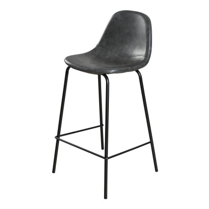 Lot de 2 tabourets de bar John anthracite