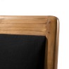 WALLY Scandi Armchair in Teak and Black Fabric